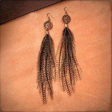 Indian Head Cent & Leather Tassel Earrings