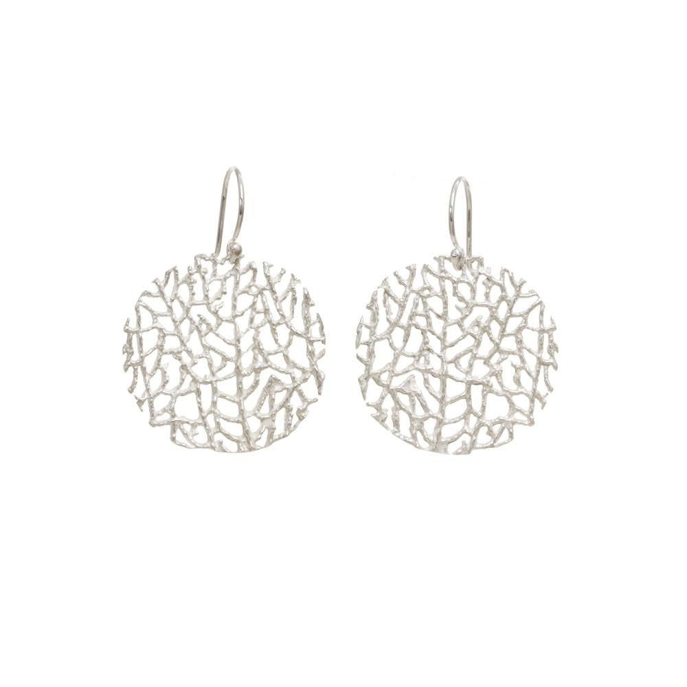 SMALL CORAL DISC EARRINGS - Funraise 