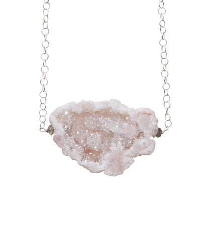 Geode rock necklace on sale