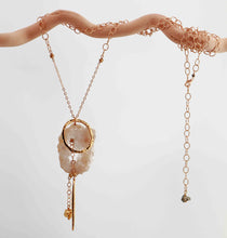 Geode Nature's Glitter Circle Gold Long Necklace - Funraise 