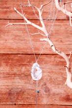 Geode Nature's Glitter Square Silver Long Necklace - Funraise 