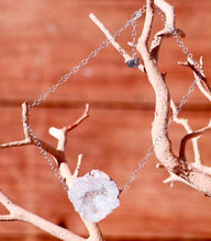 Geode Simple Rock Silver Necklace - Funraise 