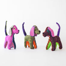 CHIAPAS Wool Felt Animalitos - Trio of Dogs