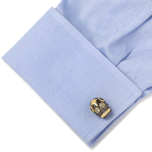 Black and Gold Vermeil Day of the Dead Skull Cufflinks - Funraise 