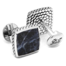 Sterling Classic Scaled Lapis Cufflinks  